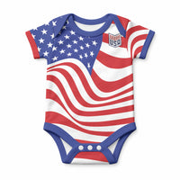Custom United States Soccer Baby Onesie USA Stars and Stripes Style