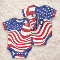 Custom United States Soccer Baby Onesie USA Stars and Stripes Style