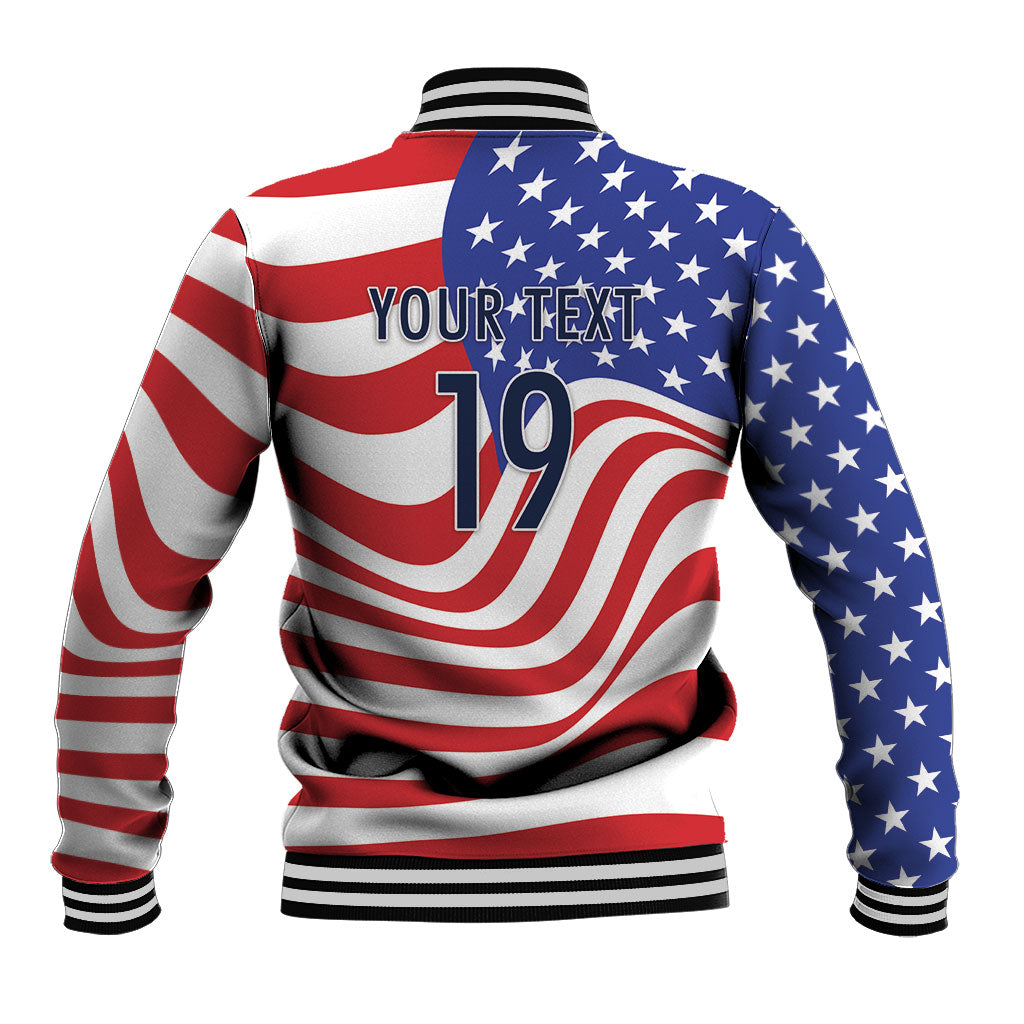 Custom United States Soccer Baseball Jacket USA Stars and Stripes Style
