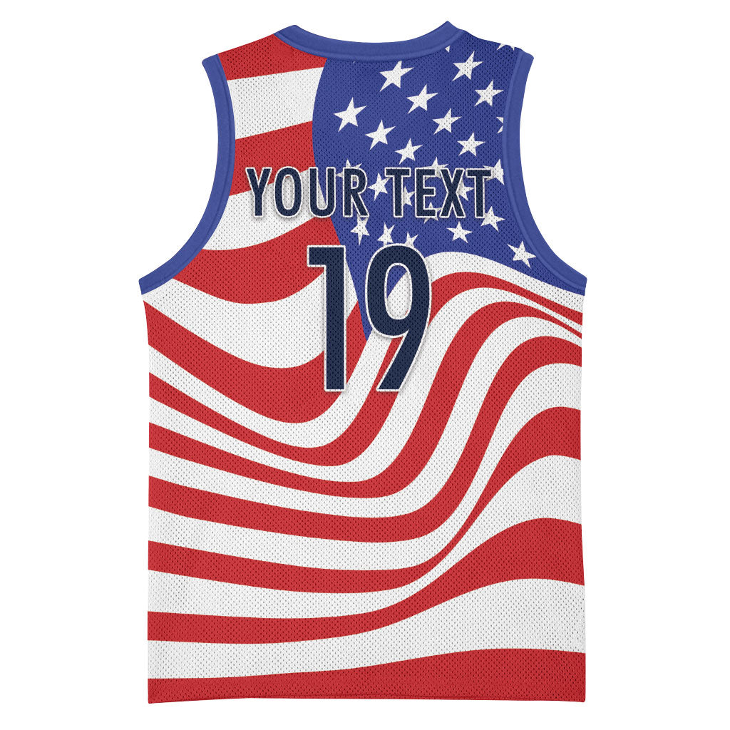 Custom United States Soccer Basketball Jersey USA Stars and Stripes Style