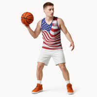 Custom United States Soccer Basketball Jersey USA Stars and Stripes Style