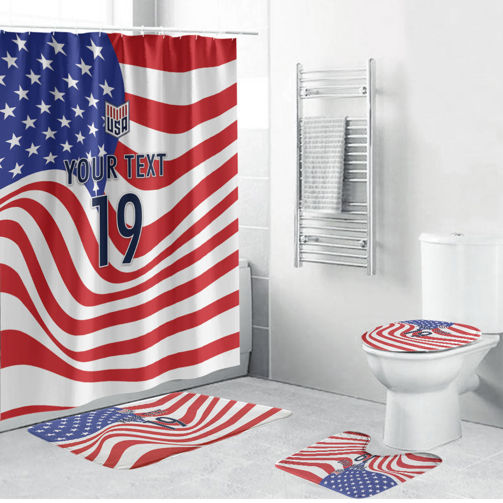 Custom United States Soccer Bathroom Set USA Stars and Stripes Style
