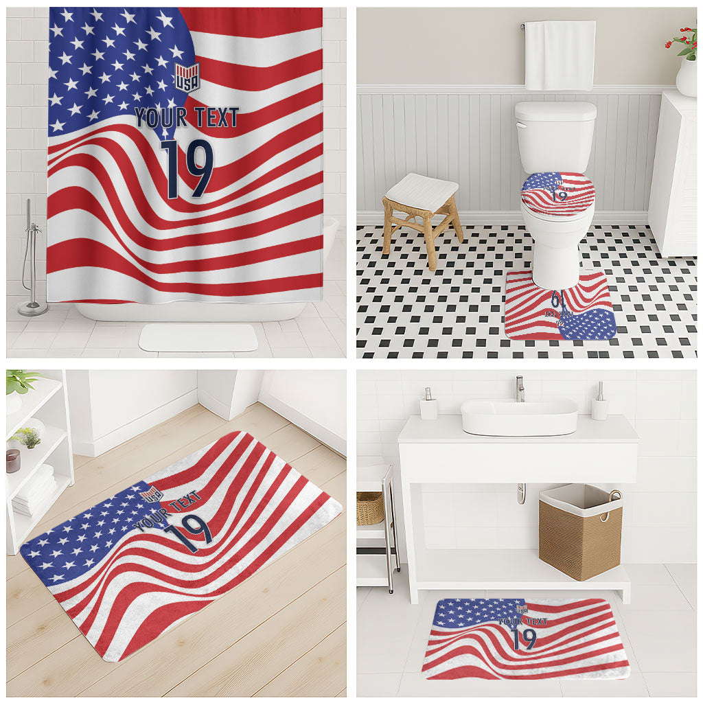 Custom United States Soccer Bathroom Set USA Stars and Stripes Style
