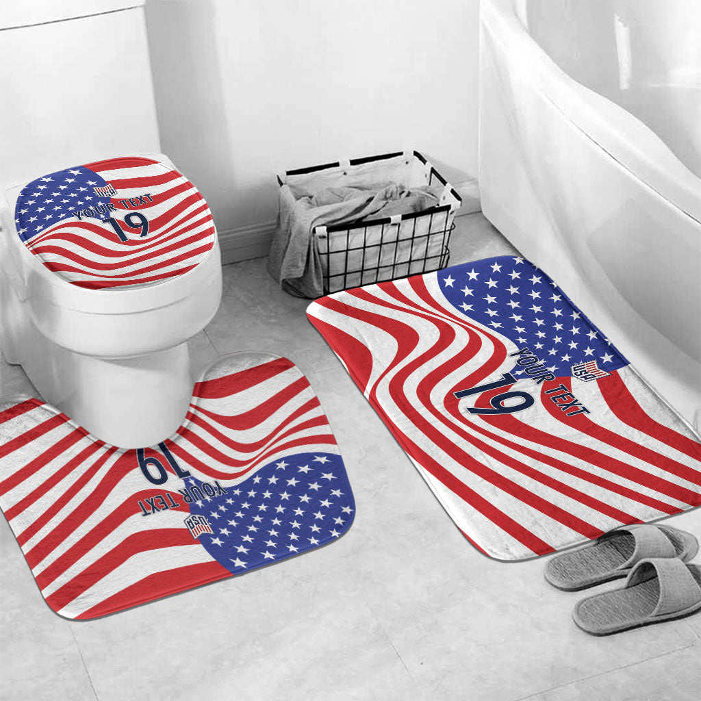 Custom United States Soccer Bathroom Set USA Stars and Stripes Style