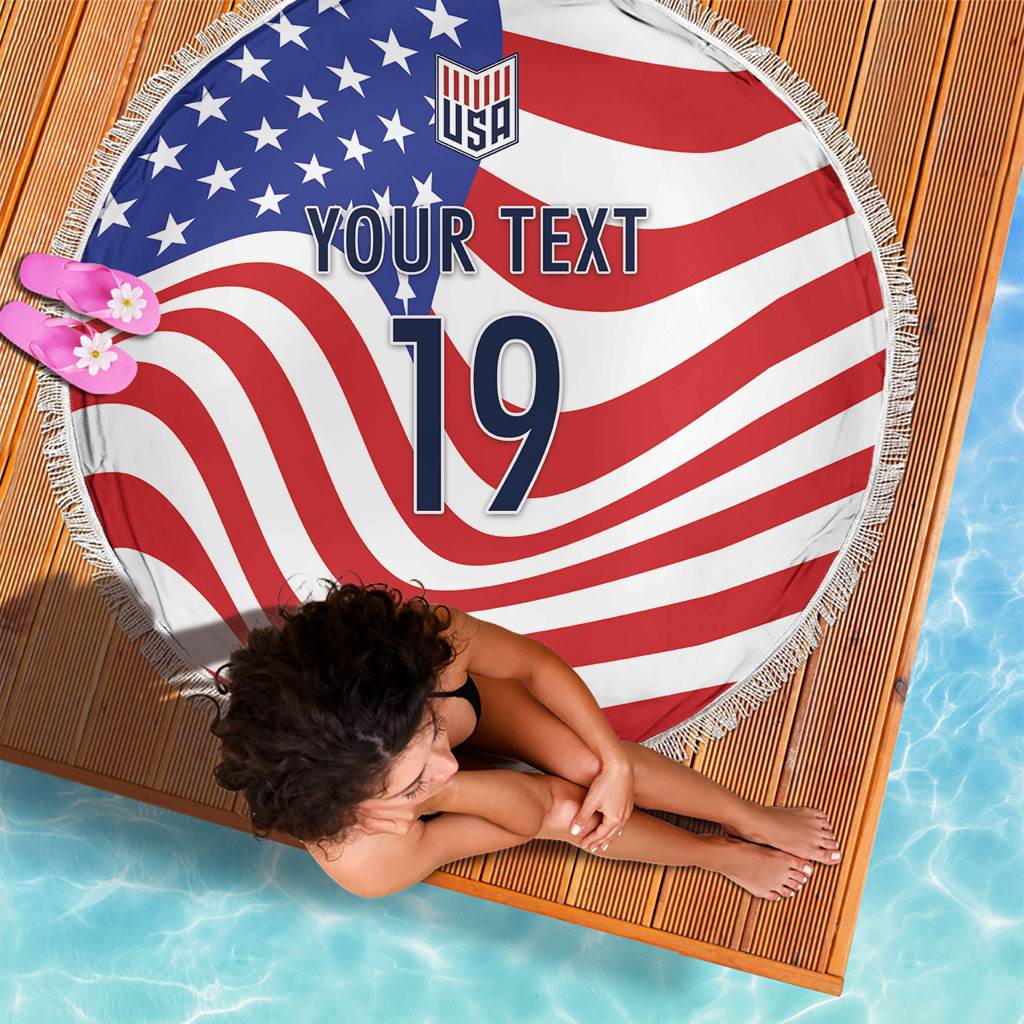 Custom United States Soccer Beach Blanket USA Stars and Stripes Style