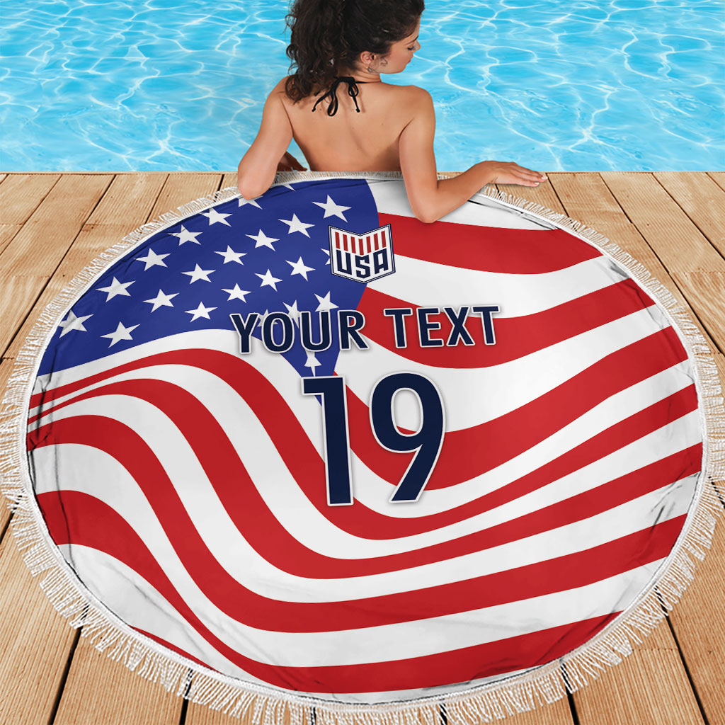 Custom United States Soccer Beach Blanket USA Stars and Stripes Style