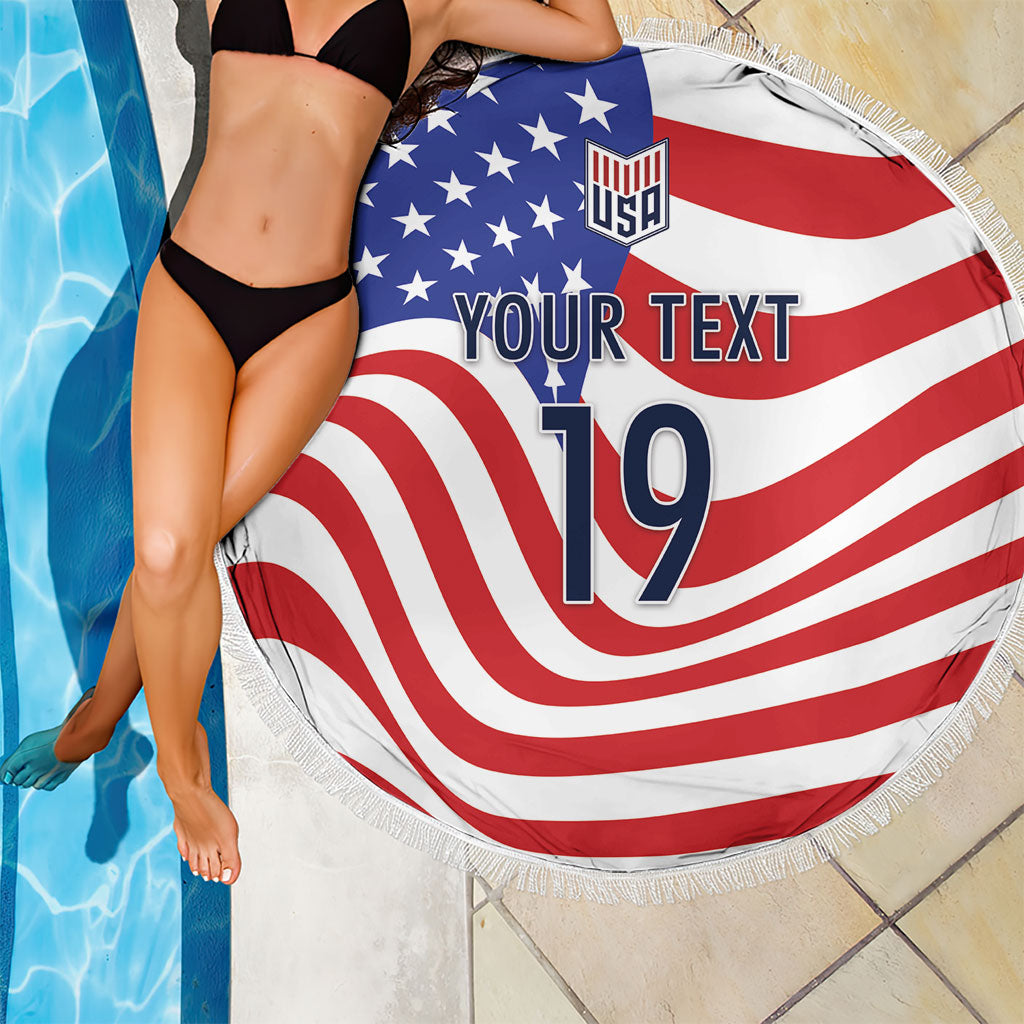 Custom United States Soccer Beach Blanket USA Stars and Stripes Style