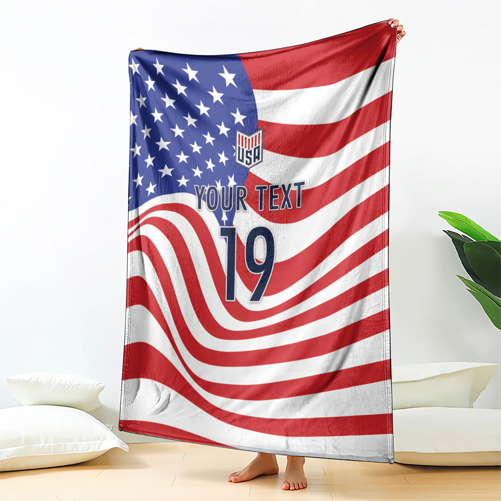 Custom United States Soccer Blanket USA Stars and Stripes Style
