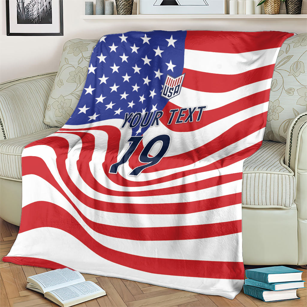 Custom United States Soccer Blanket USA Stars and Stripes Style