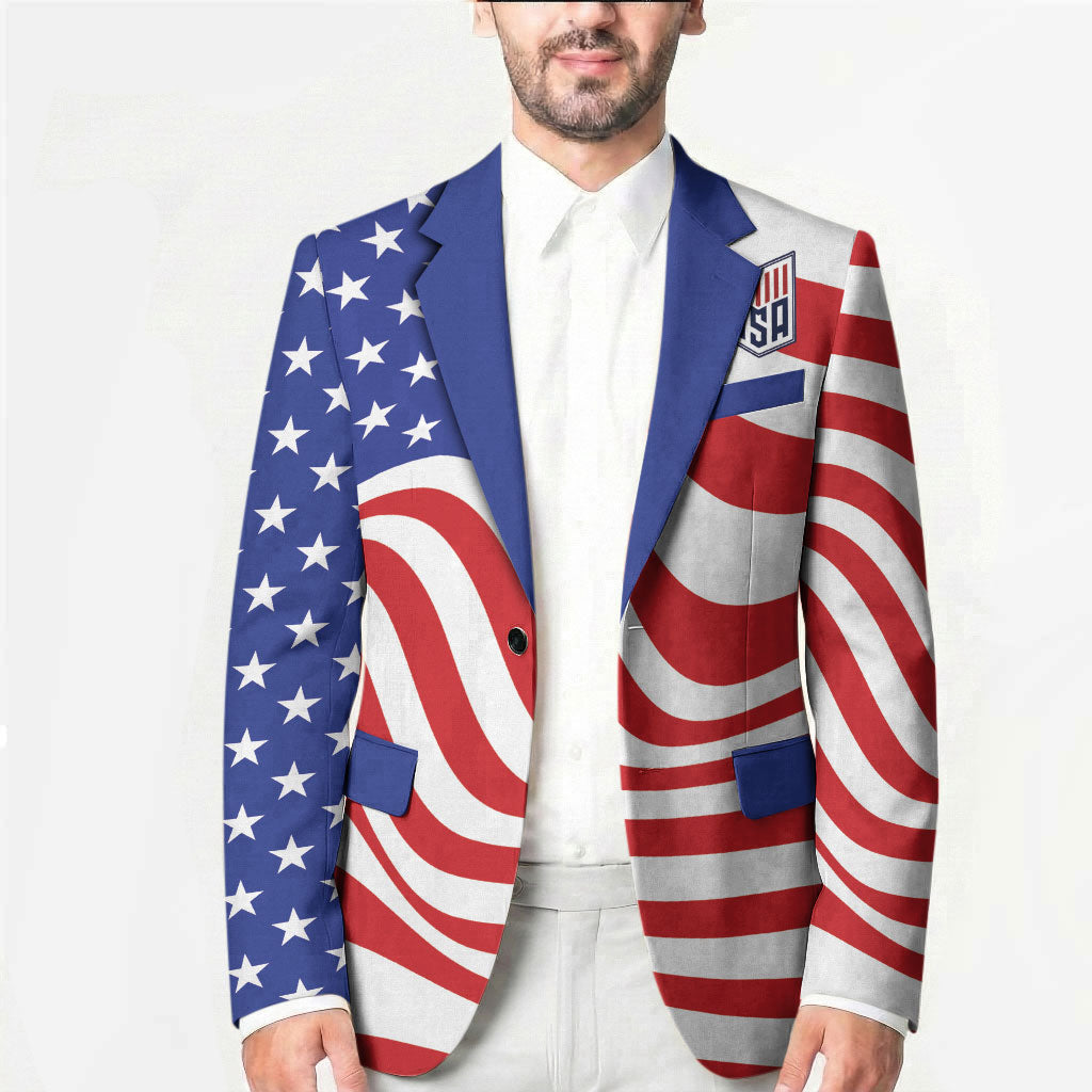 Custom United States Soccer Blazer USA Stars and Stripes Style