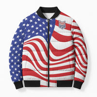 Custom United States Soccer Bomber Puffer Jacket USA Stars and Stripes Style