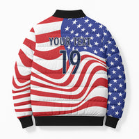 Custom United States Soccer Bomber Puffer Jacket USA Stars and Stripes Style