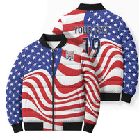 Custom United States Soccer Bomber Puffer Jacket USA Stars and Stripes Style