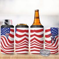 Custom United States Soccer 4 in 1 Can Cooler Tumbler USA Stars and Stripes Style