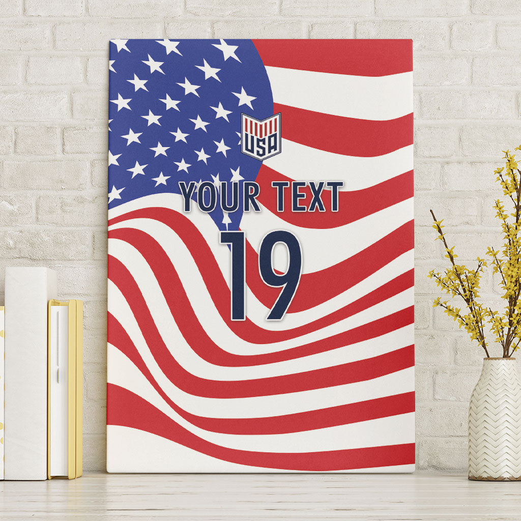 Custom United States Soccer Canvas Wall Art USA Stars and Stripes Style