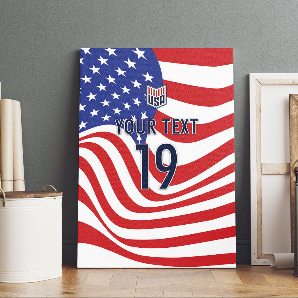 Custom United States Soccer Canvas Wall Art USA Stars and Stripes Style