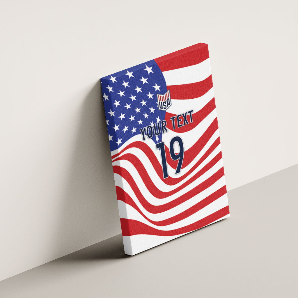 Custom United States Soccer Canvas Wall Art USA Stars and Stripes Style