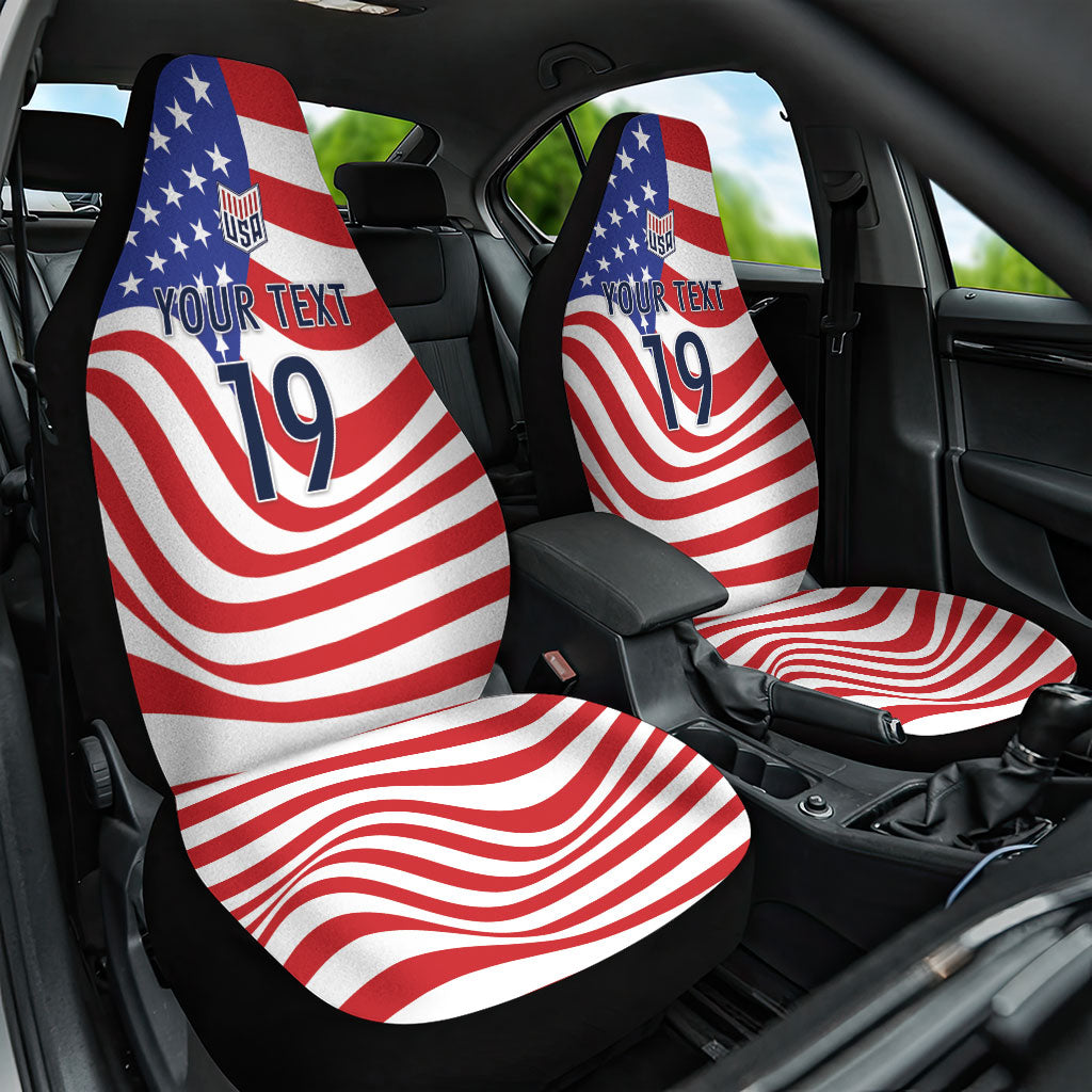 Custom United States Soccer Car Seat Cover USA Stars and Stripes Style
