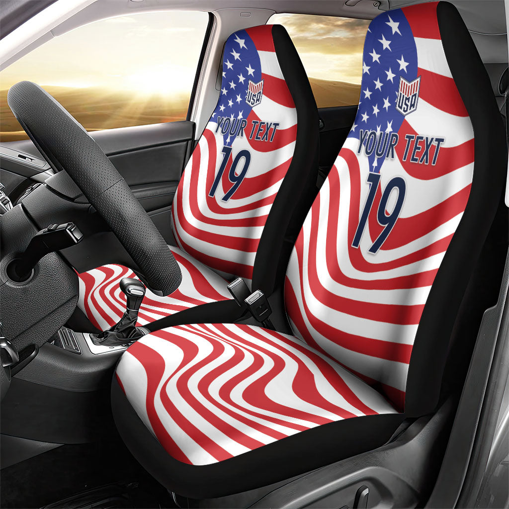 Custom United States Soccer Car Seat Cover USA Stars and Stripes Style