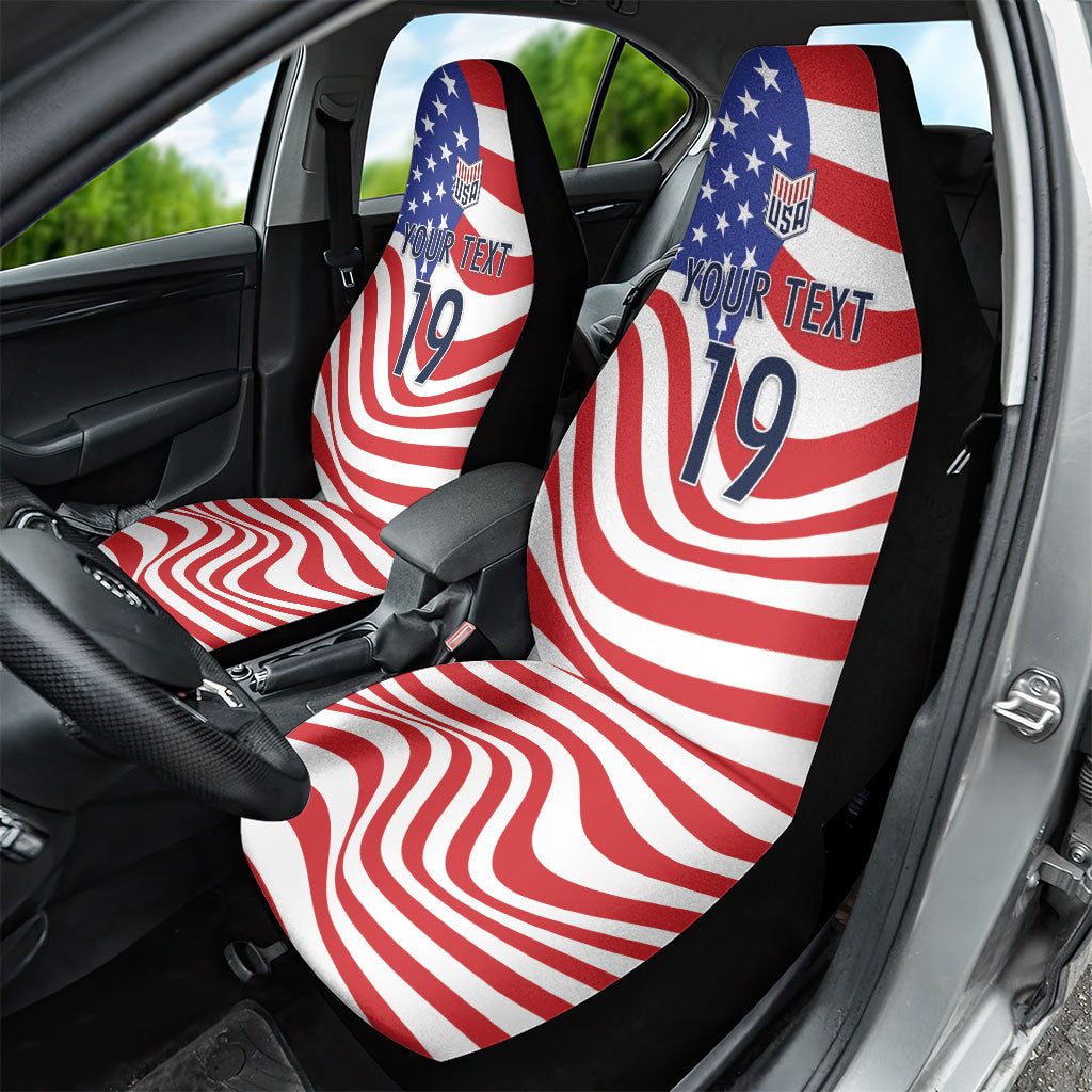 Custom United States Soccer Car Seat Cover USA Stars and Stripes Style