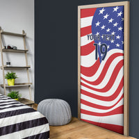 Custom United States Soccer Door Cover USA Stars and Stripes Style