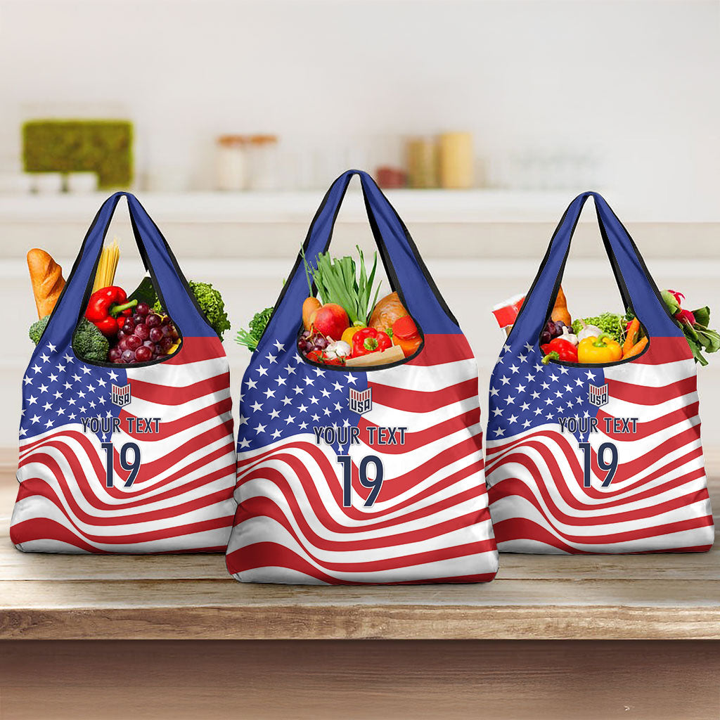 Custom United States Soccer Grocery Bag USA Stars and Stripes Style