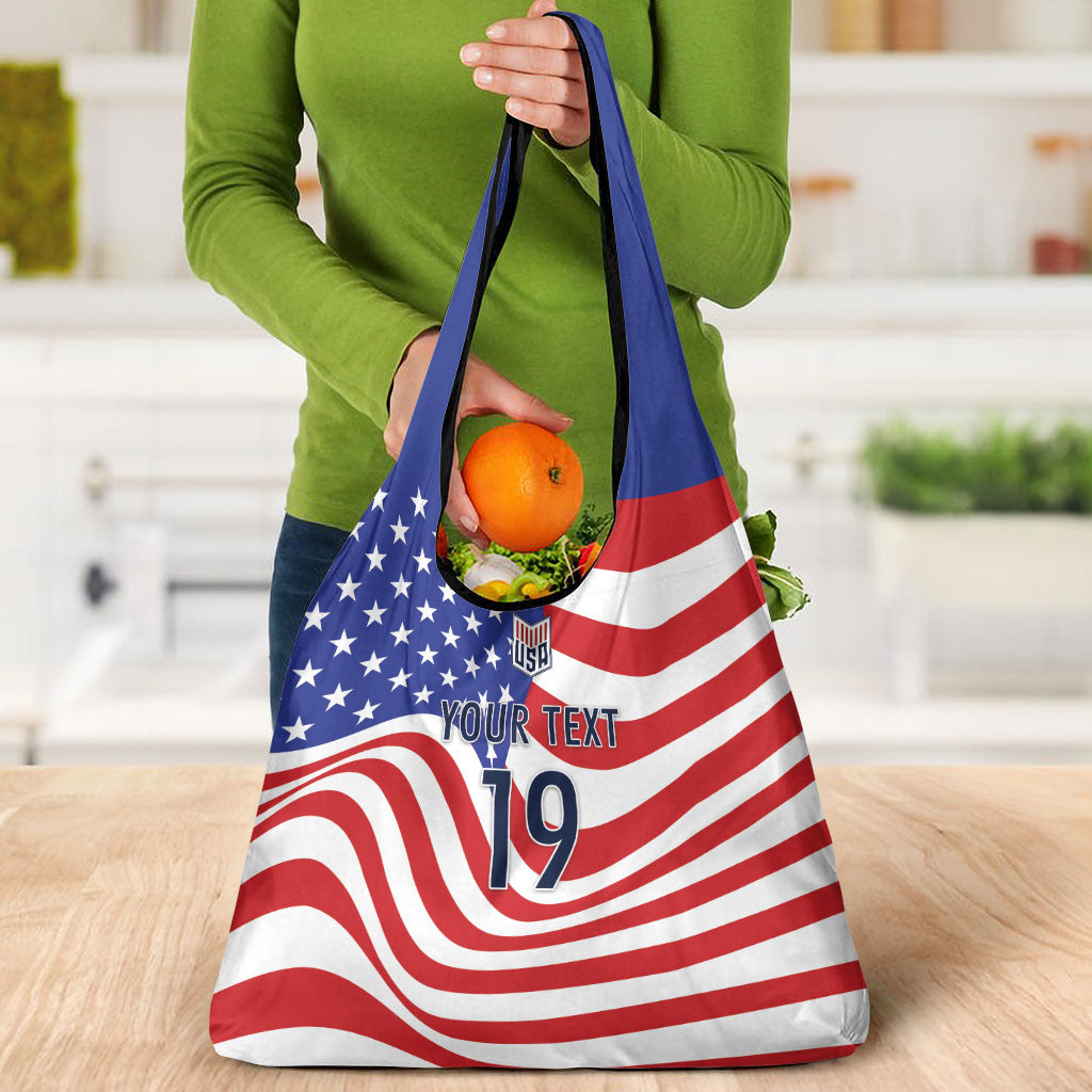 Custom United States Soccer Grocery Bag USA Stars and Stripes Style