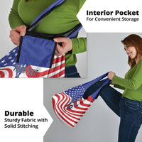 Custom United States Soccer Grocery Bag USA Stars and Stripes Style