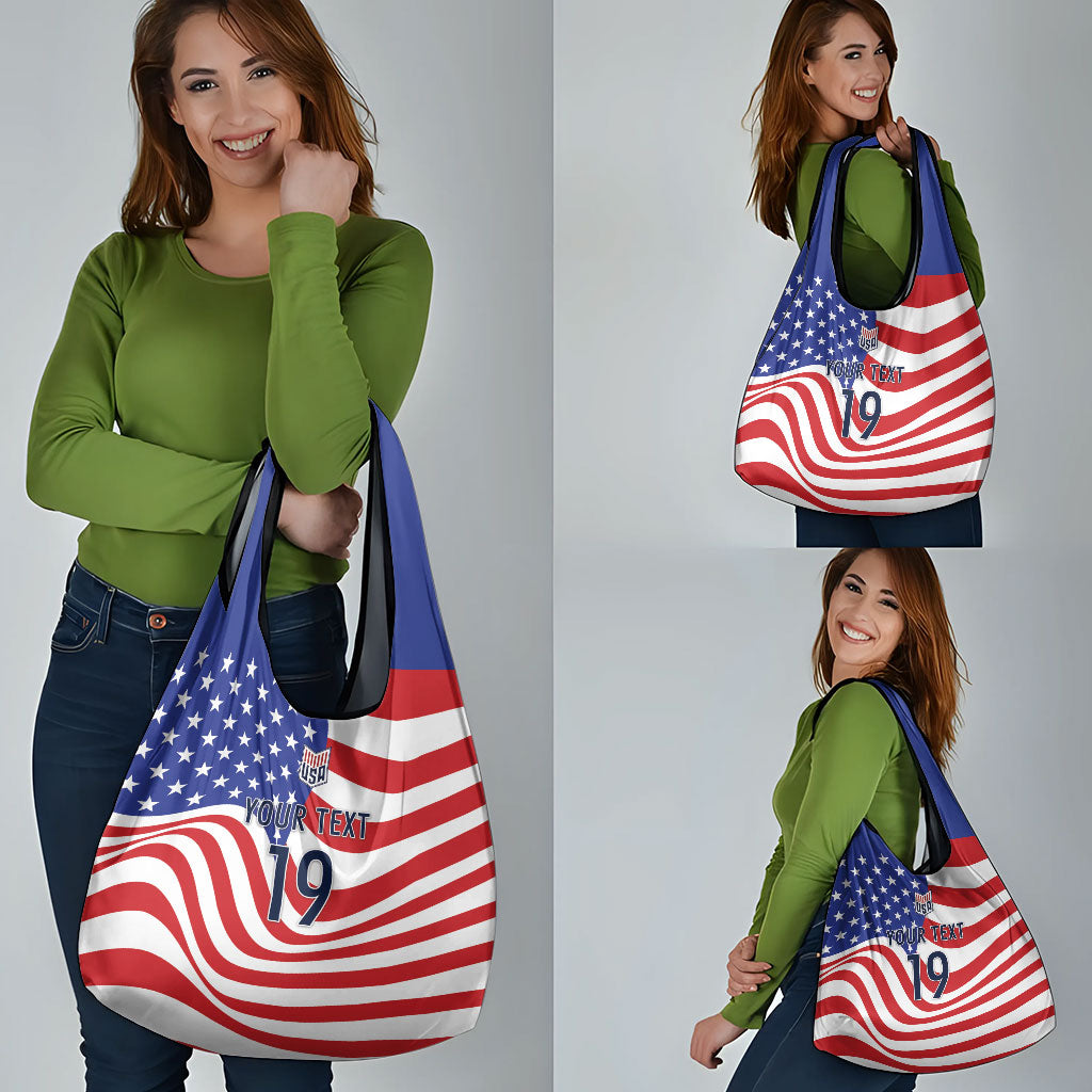 Custom United States Soccer Grocery Bag USA Stars and Stripes Style