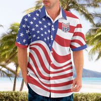 Custom United States Soccer Hawaiian Shirt USA Stars and Stripes Style