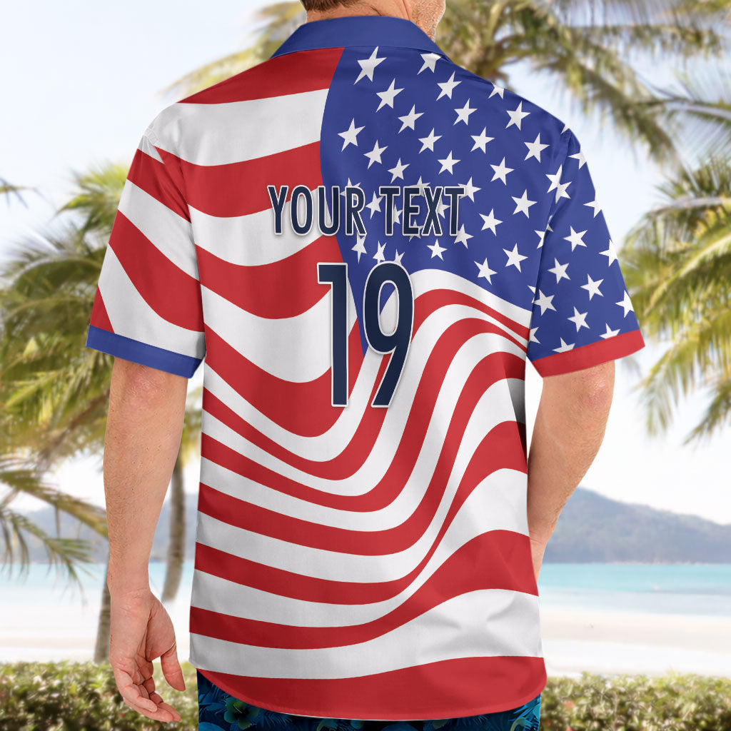 Custom United States Soccer Hawaiian Shirt USA Stars and Stripes Style