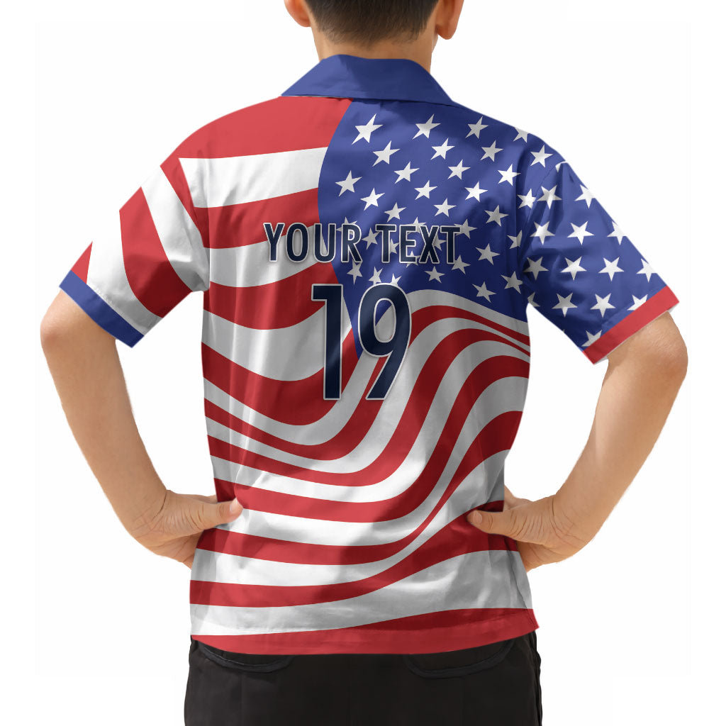 Custom United States Soccer Hawaiian Shirt USA Stars and Stripes Style