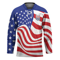 Custom United States Soccer Hockey Jersey USA Stars and Stripes Style