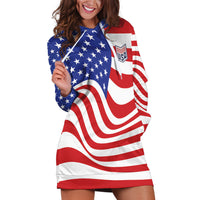 Custom United States Soccer Hoodie Dress USA Stars and Stripes Style