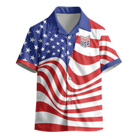 Custom United States Soccer Kid Hawaiian Shirt USA Stars and Stripes Style