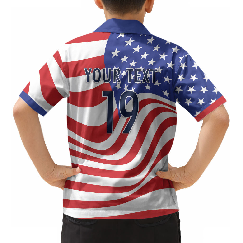 Custom United States Soccer Kid Hawaiian Shirt USA Stars and Stripes Style