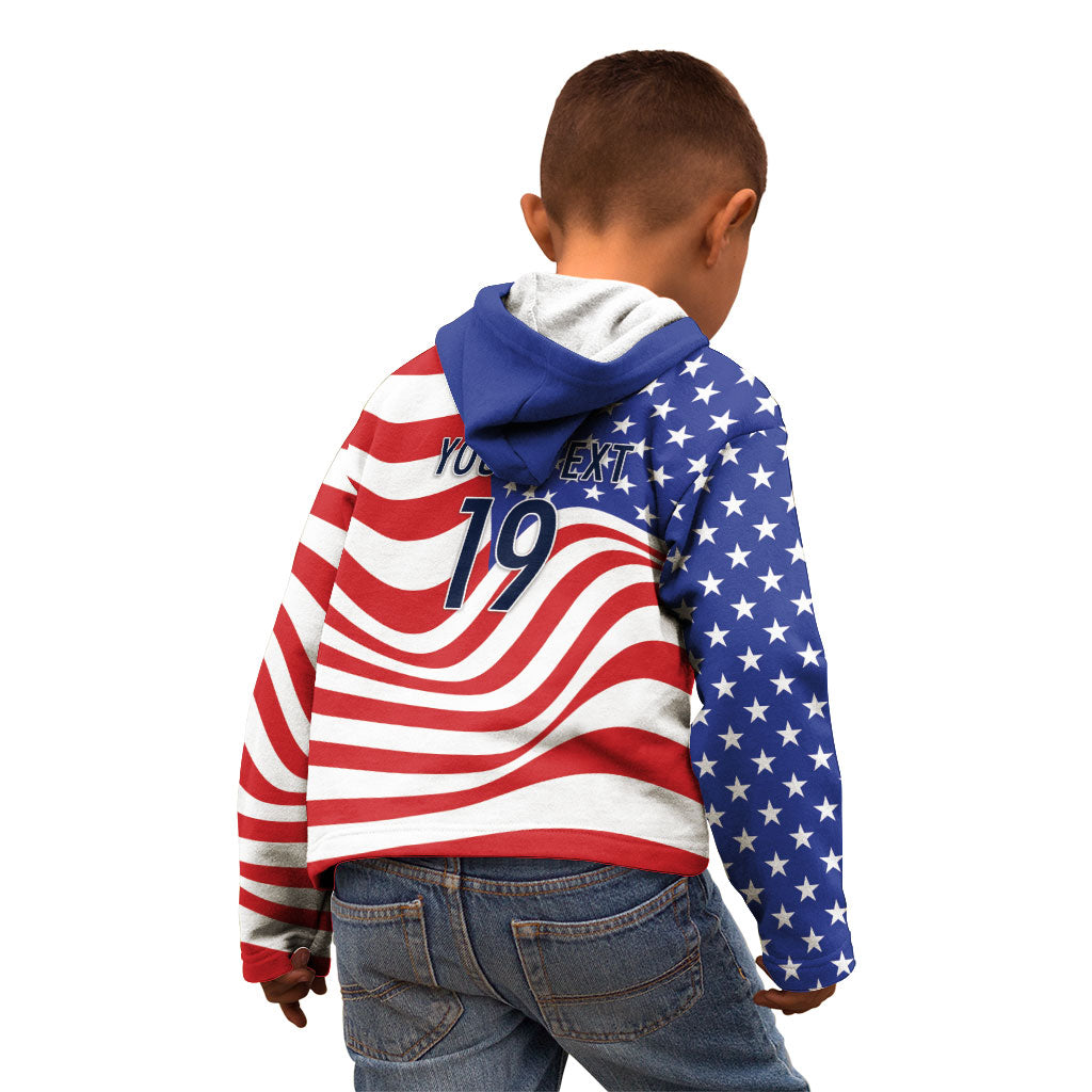 Custom United States Soccer Kid Hoodie USA Stars and Stripes Style