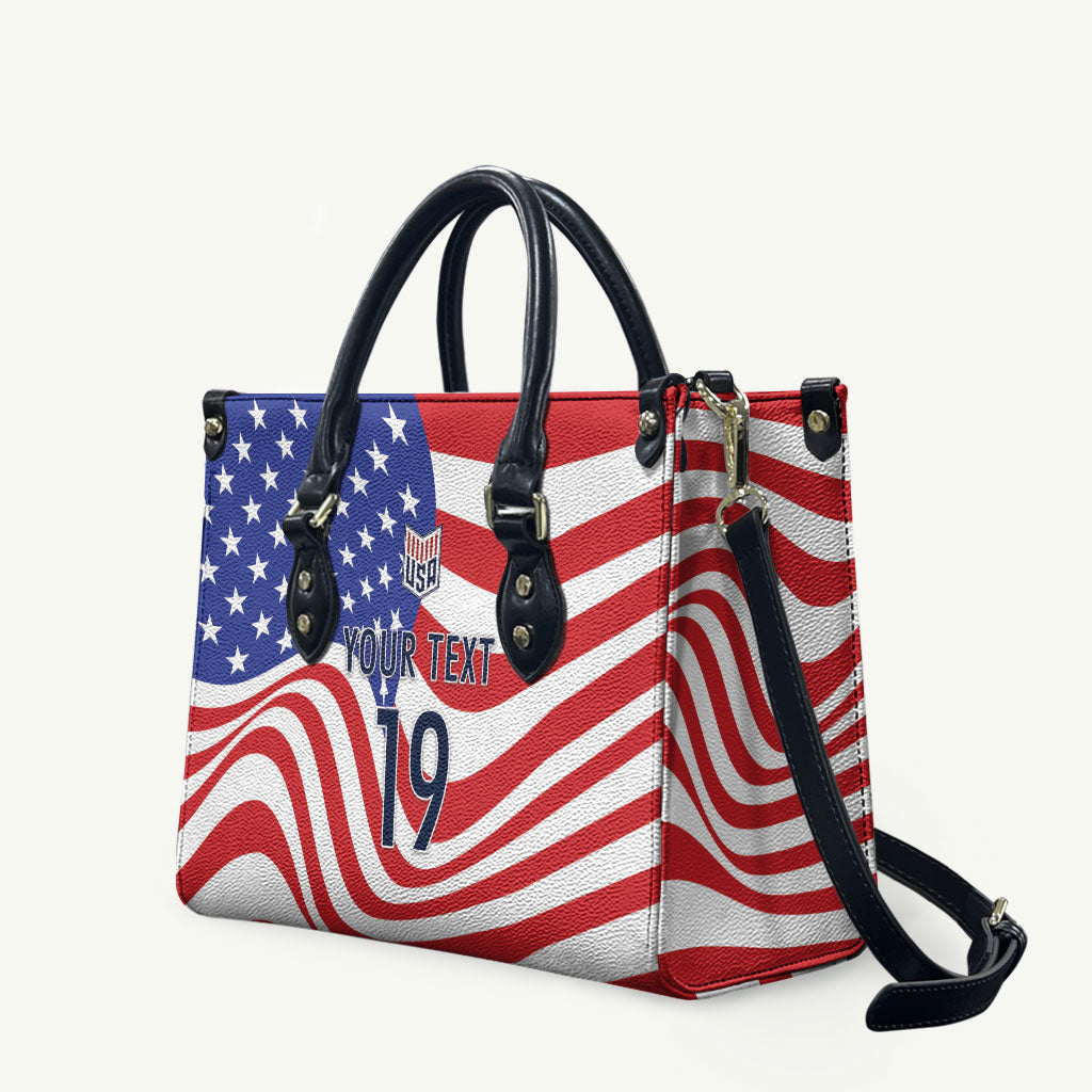 Custom United States Soccer Leather Bag USA Stars and Stripes Style