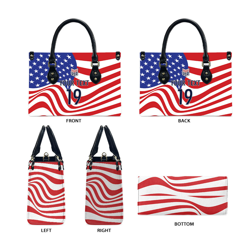 Custom United States Soccer Leather Bag USA Stars and Stripes Style