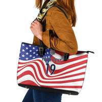 Custom United States Soccer Leather Tote Bag USA Stars and Stripes Style