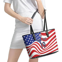 Custom United States Soccer Leather Tote Bag USA Stars and Stripes Style