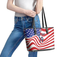 Custom United States Soccer Leather Tote Bag USA Stars and Stripes Style
