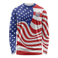 Custom United States Soccer Long Sleeve Shirt USA Stars and Stripes Style