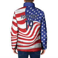 Custom United States Soccer Padded Jacket USA Stars and Stripes Style
