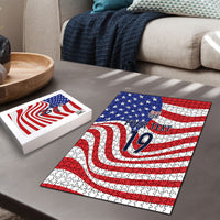 Custom United States Soccer Puzzle USA Stars and Stripes Style
