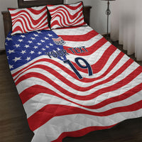Custom United States Soccer Quilt Bed Set USA Stars and Stripes Style