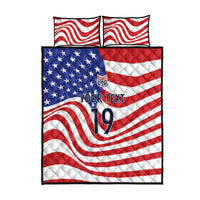 Custom United States Soccer Quilt Bed Set USA Stars and Stripes Style