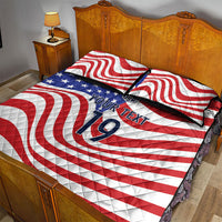 Custom United States Soccer Quilt Bed Set USA Stars and Stripes Style