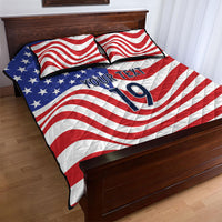 Custom United States Soccer Quilt Bed Set USA Stars and Stripes Style