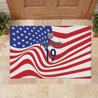Custom United States Soccer Rubber Doormat USA Stars and Stripes Style